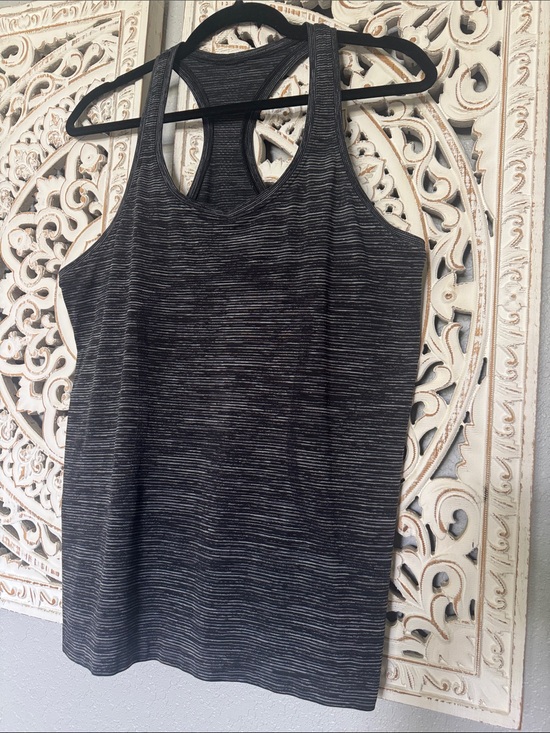 lululemon athletica Tops - lululemon athletica Black Heathered Strappy Racerback Tank Top